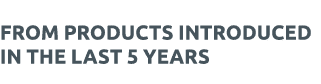  from products introduced in the last 5 years 